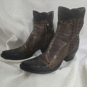 Stallion Brown 100% Leather Luxery Western Ankle Boots